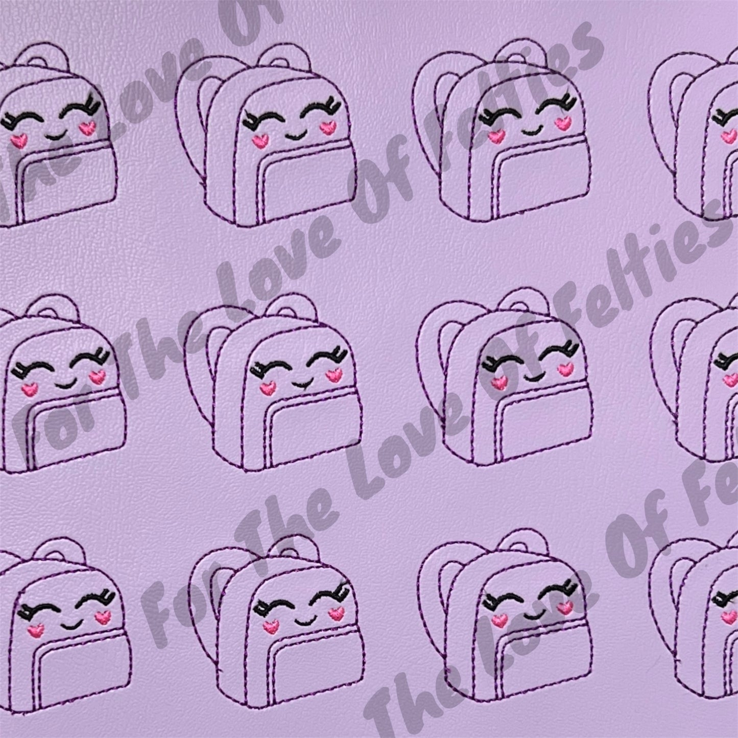 Purple Backpack Feltie
