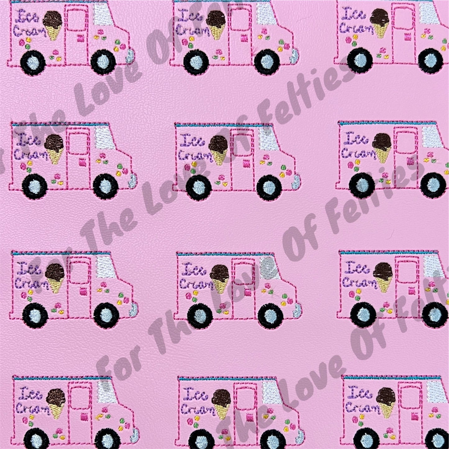 Pink Ice Cream Truck Feltie