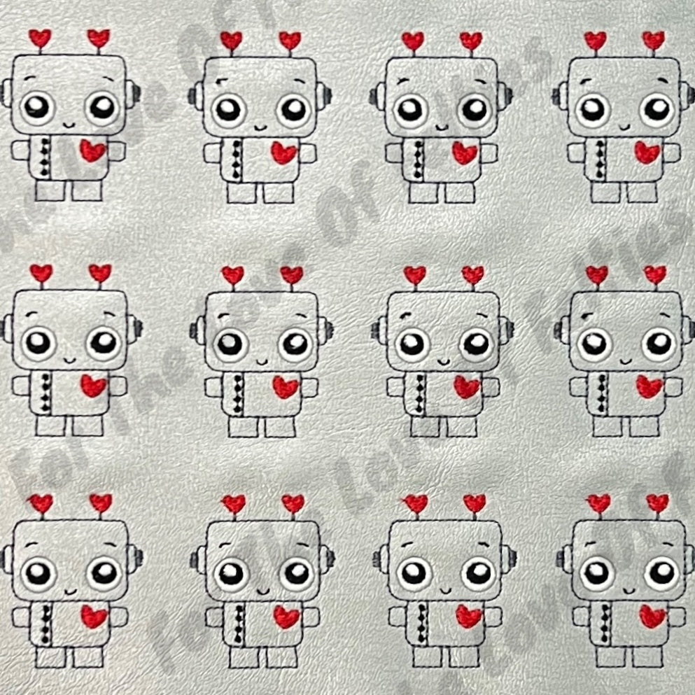 Silver Love Robot Feltie