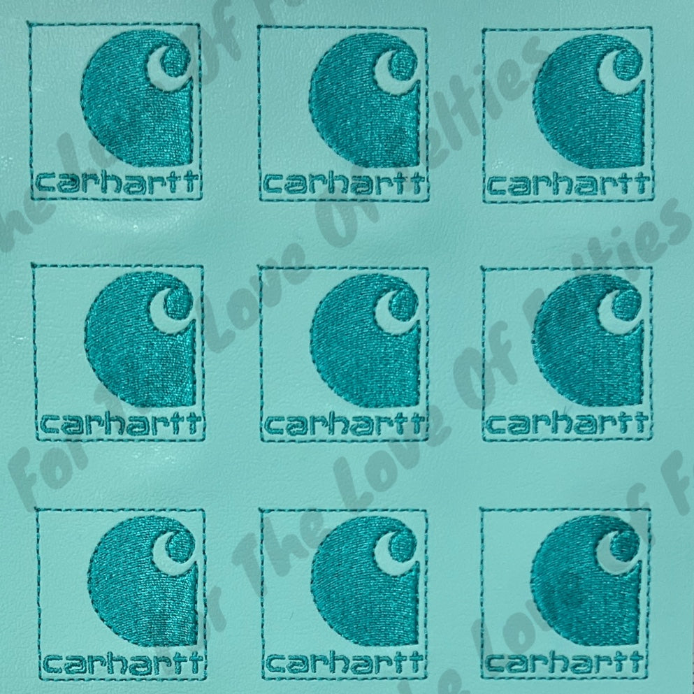 Matte Teal Workwear Logo Feltie
