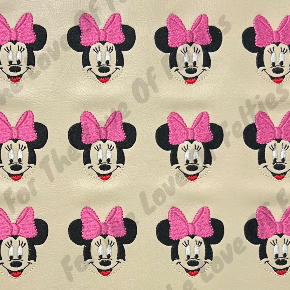 Club House Girl Mouse Pink Bow Feltie