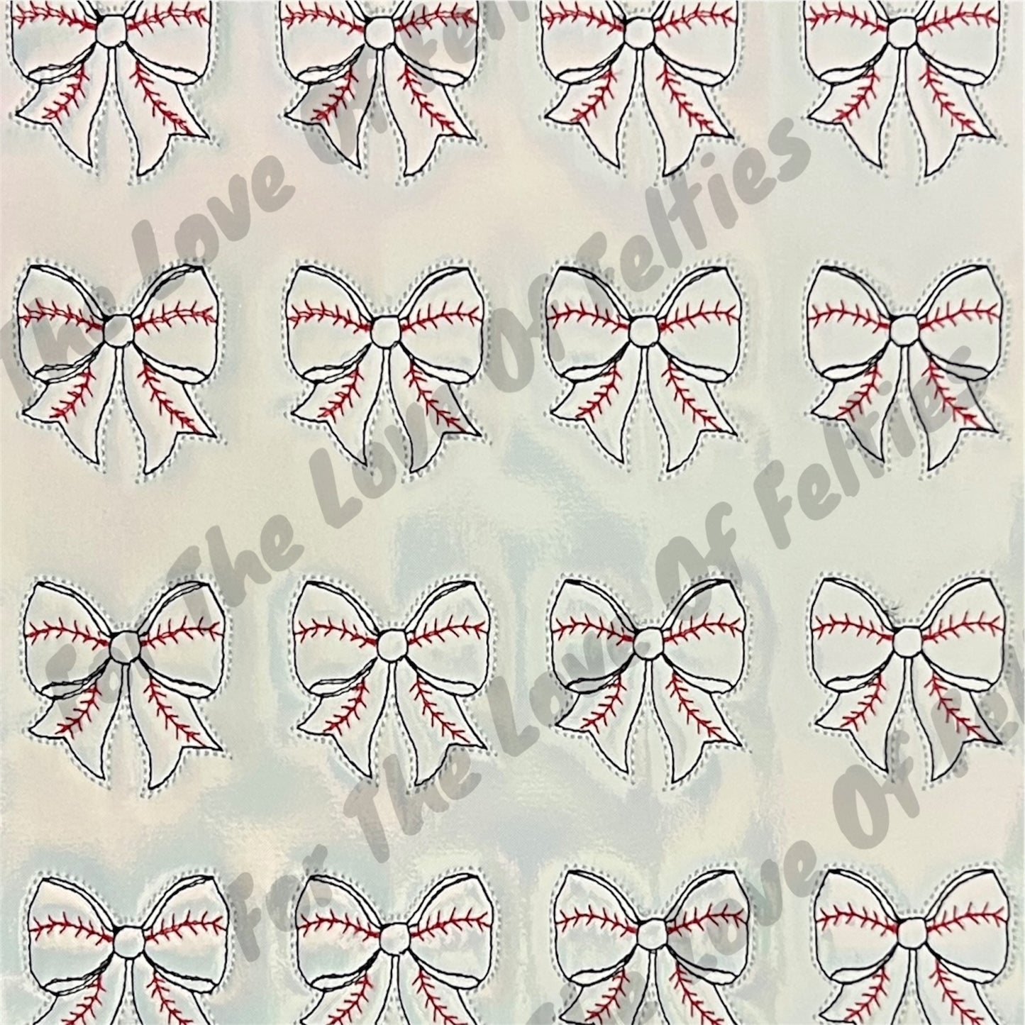 Baseballl Bow Feltie