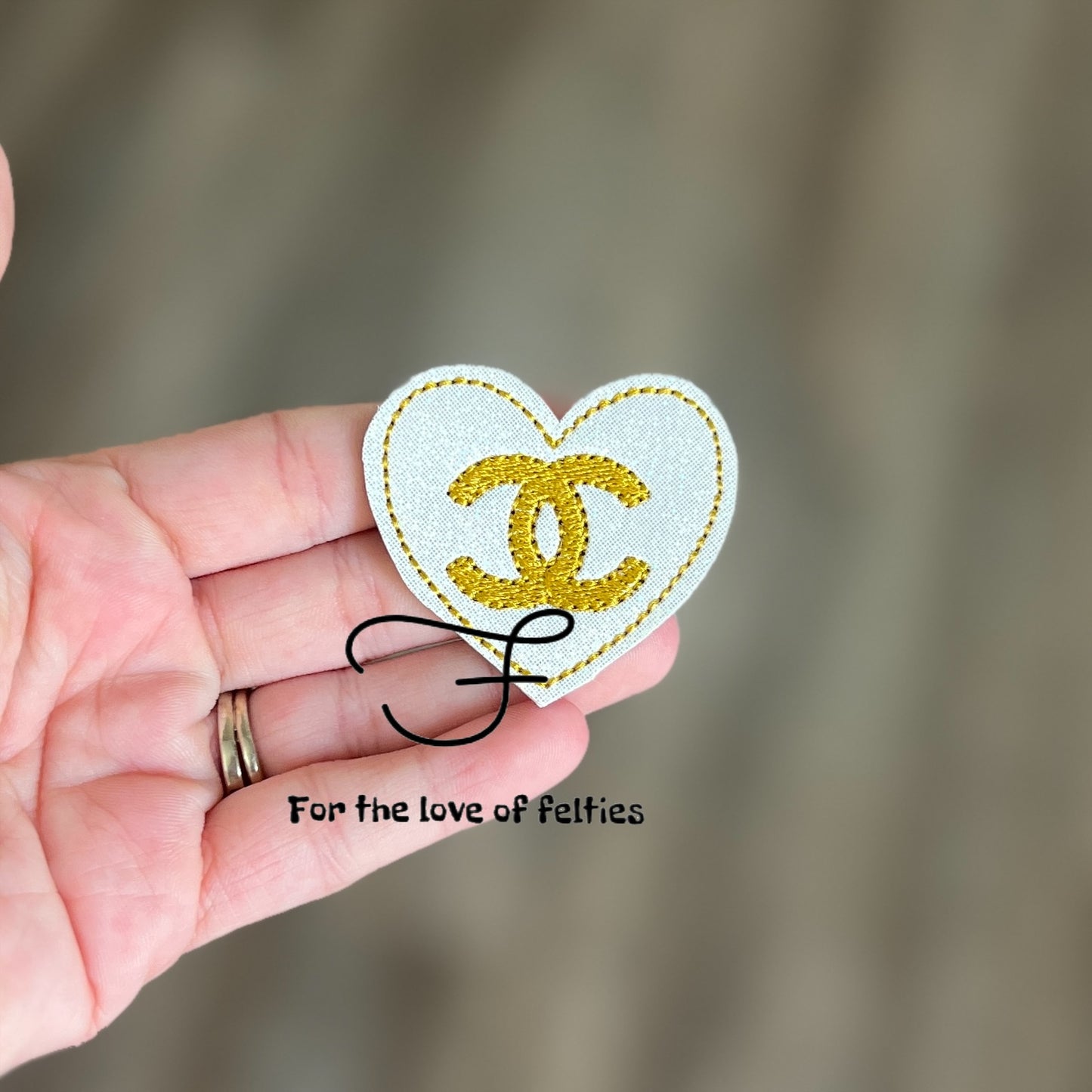Chanel Heart Feltie
