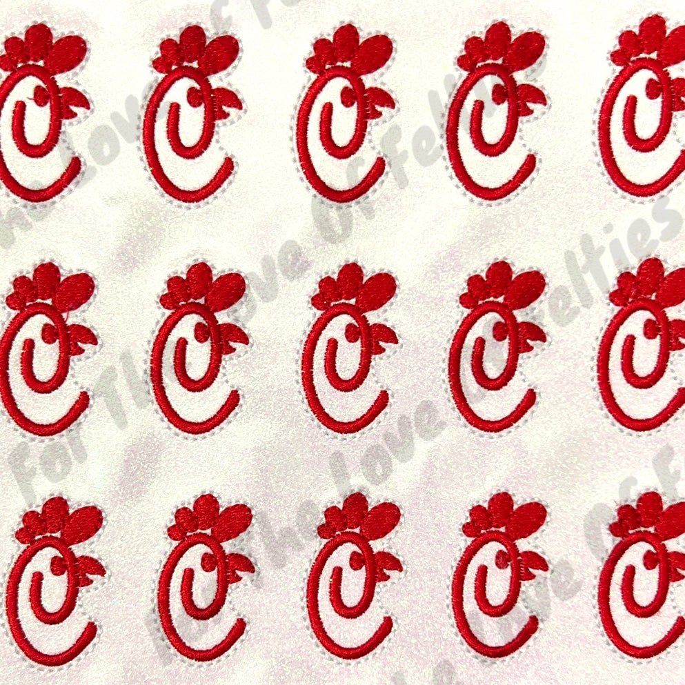 Glitter Chick-Fil-A Feltie