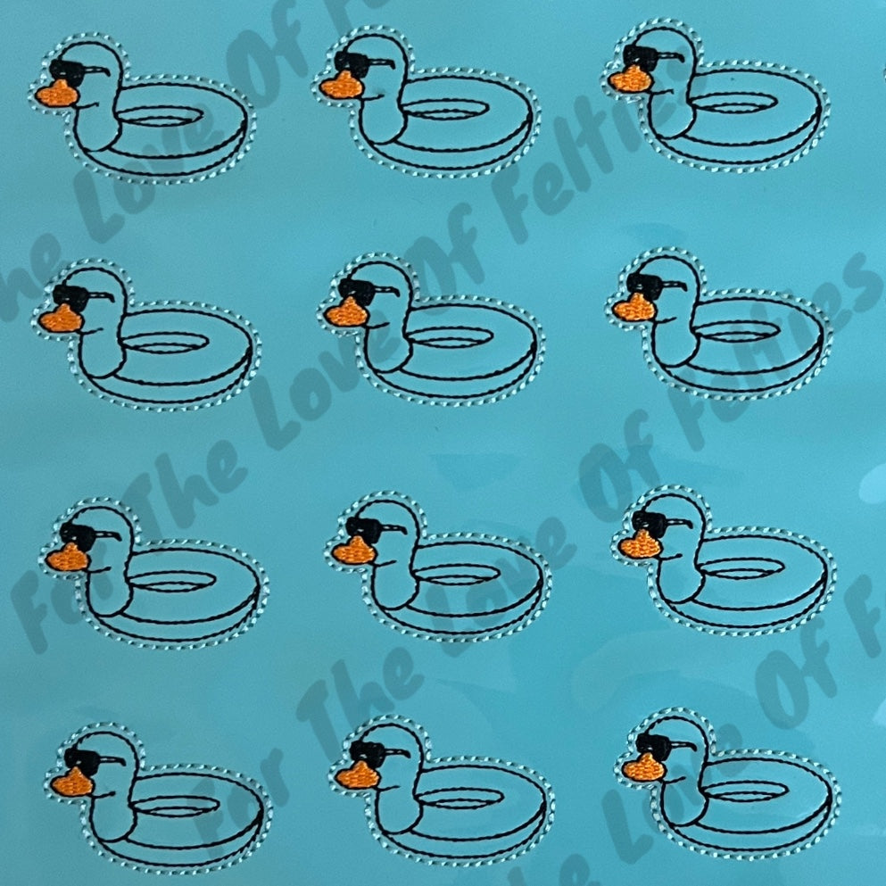 Teal Duck Floatie Feltie