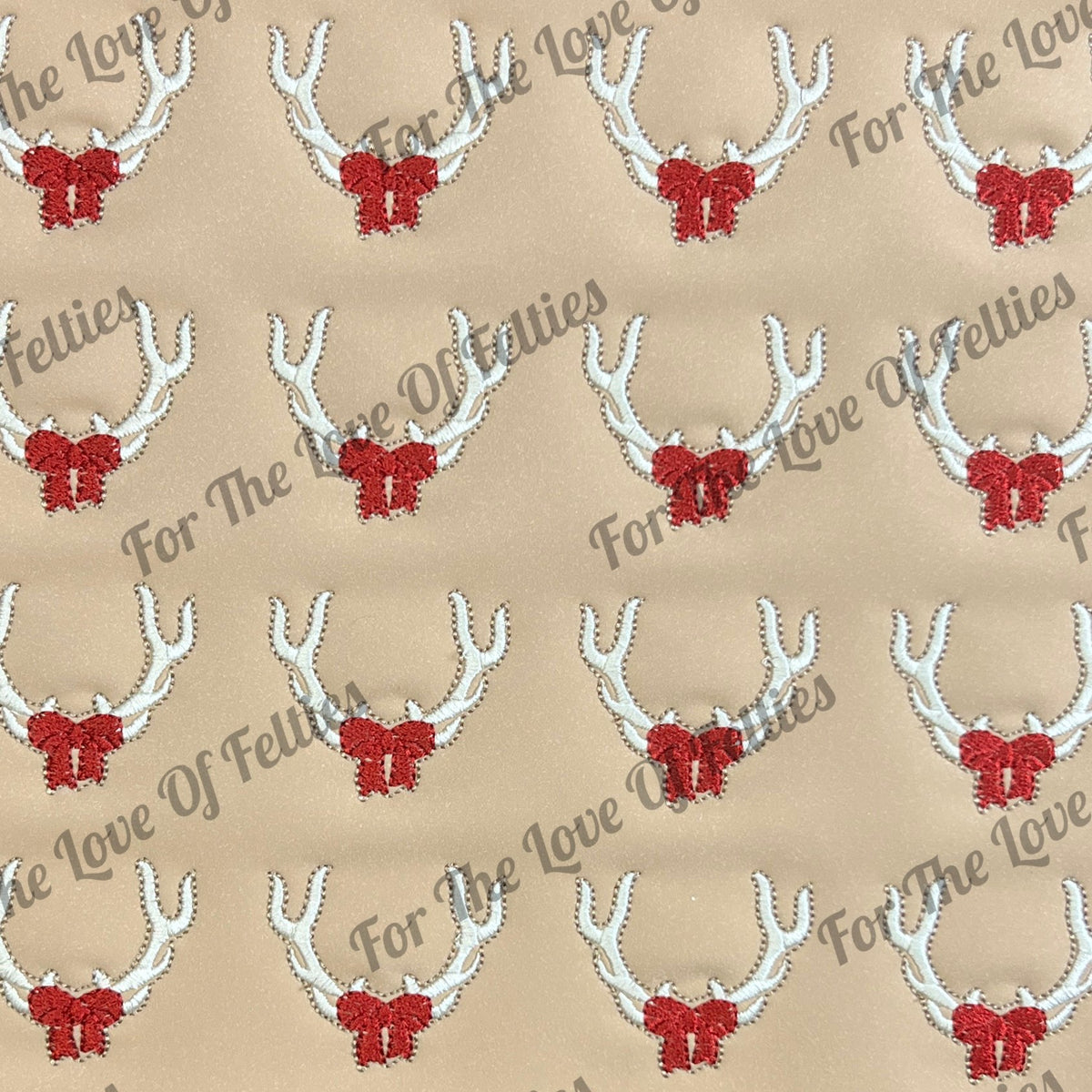 Antlers With Red Bow Feltie
