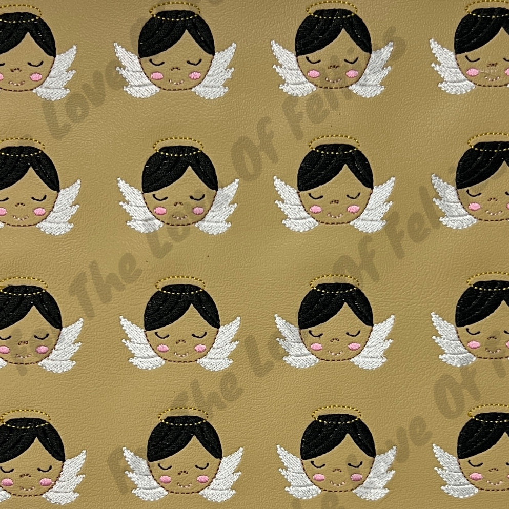 Dark Skinned Angel Head Feltie