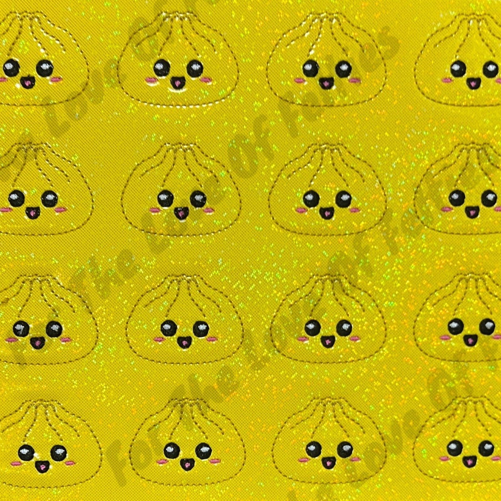 Yellow Glitter Dumpling Feltie