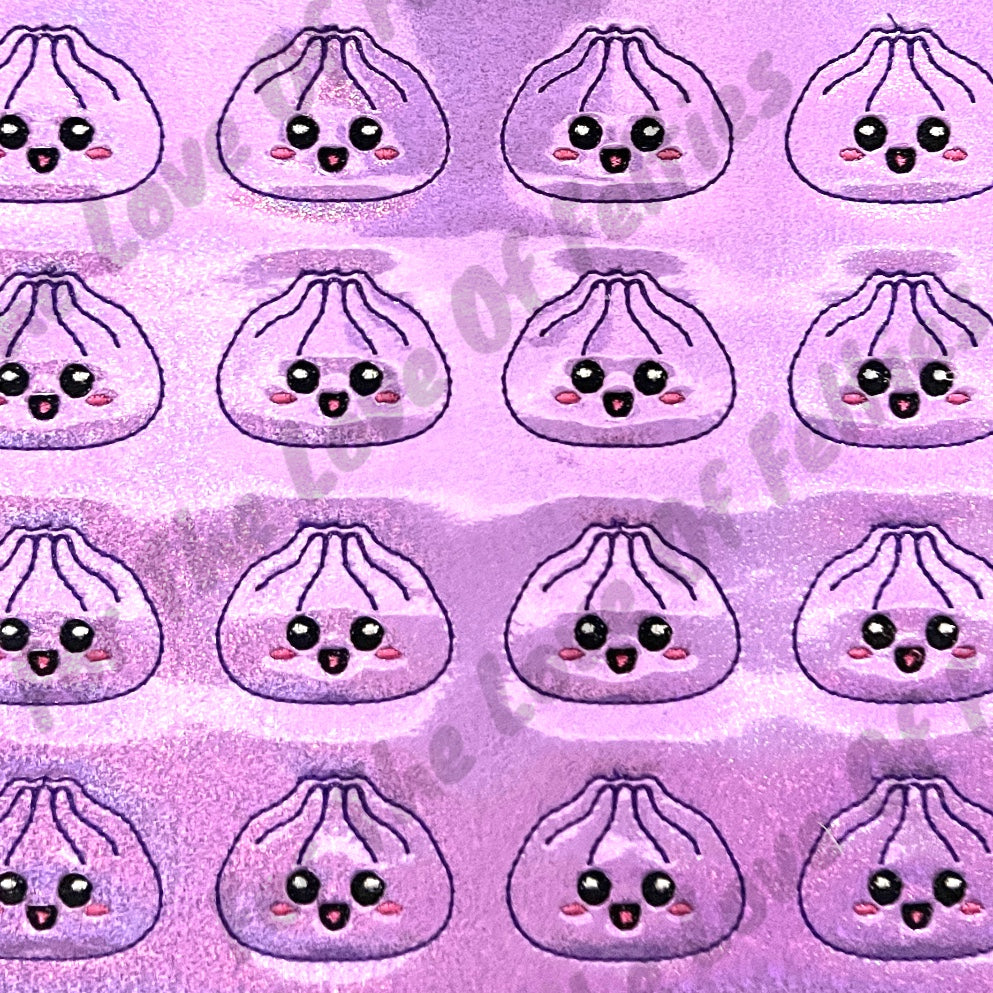 Purple Glitter Dumpling Feltie