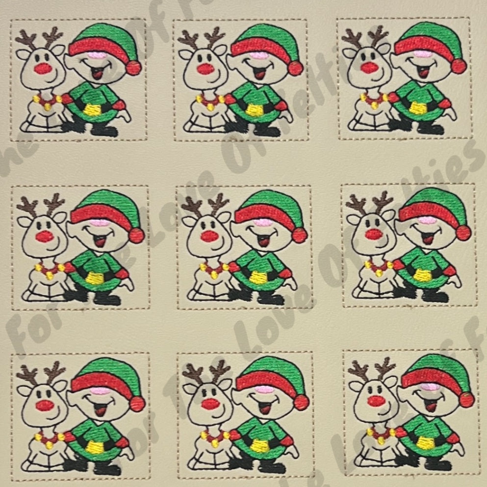 Reindeer And Elf Feltie