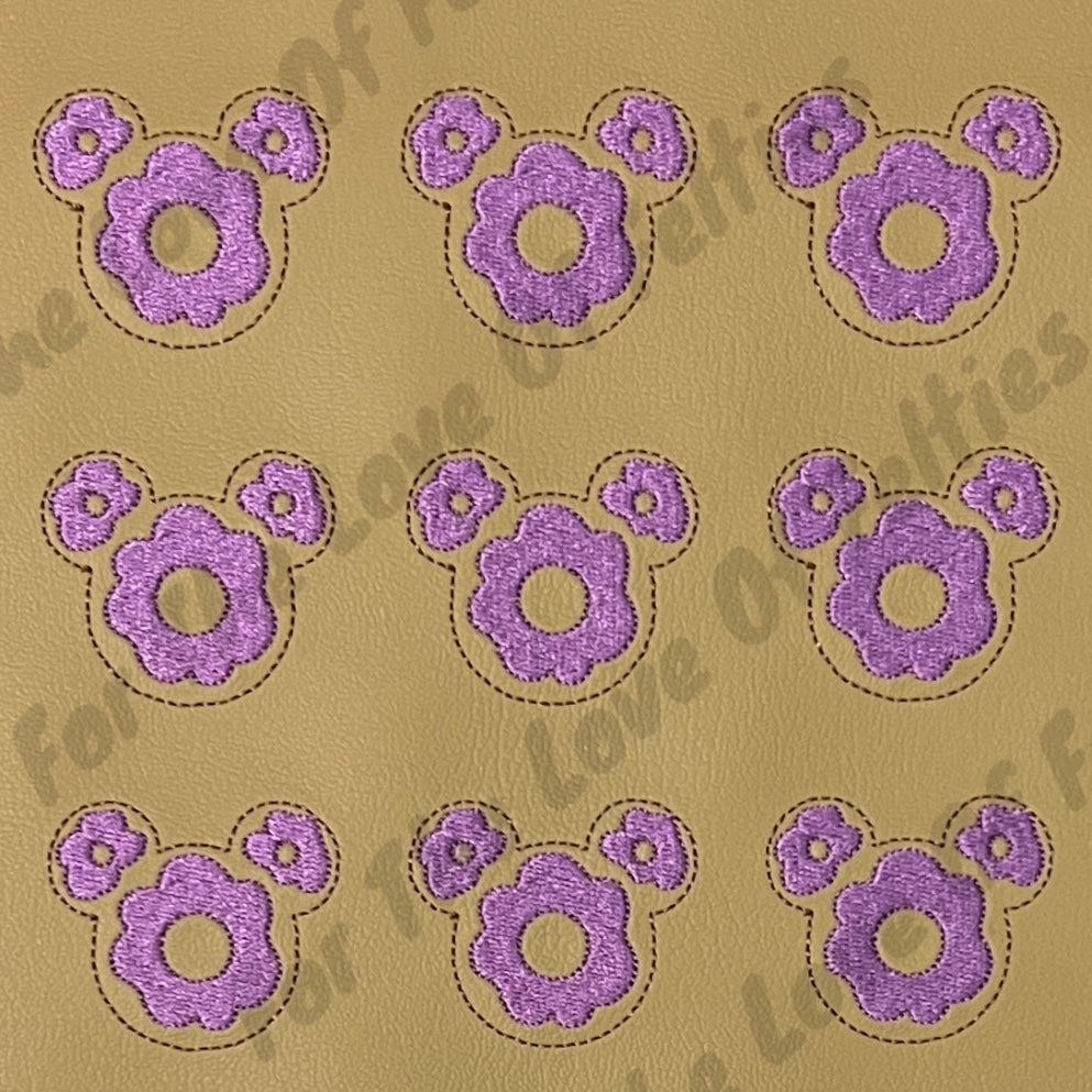 Purple Frosted Mouse Donut Feltie