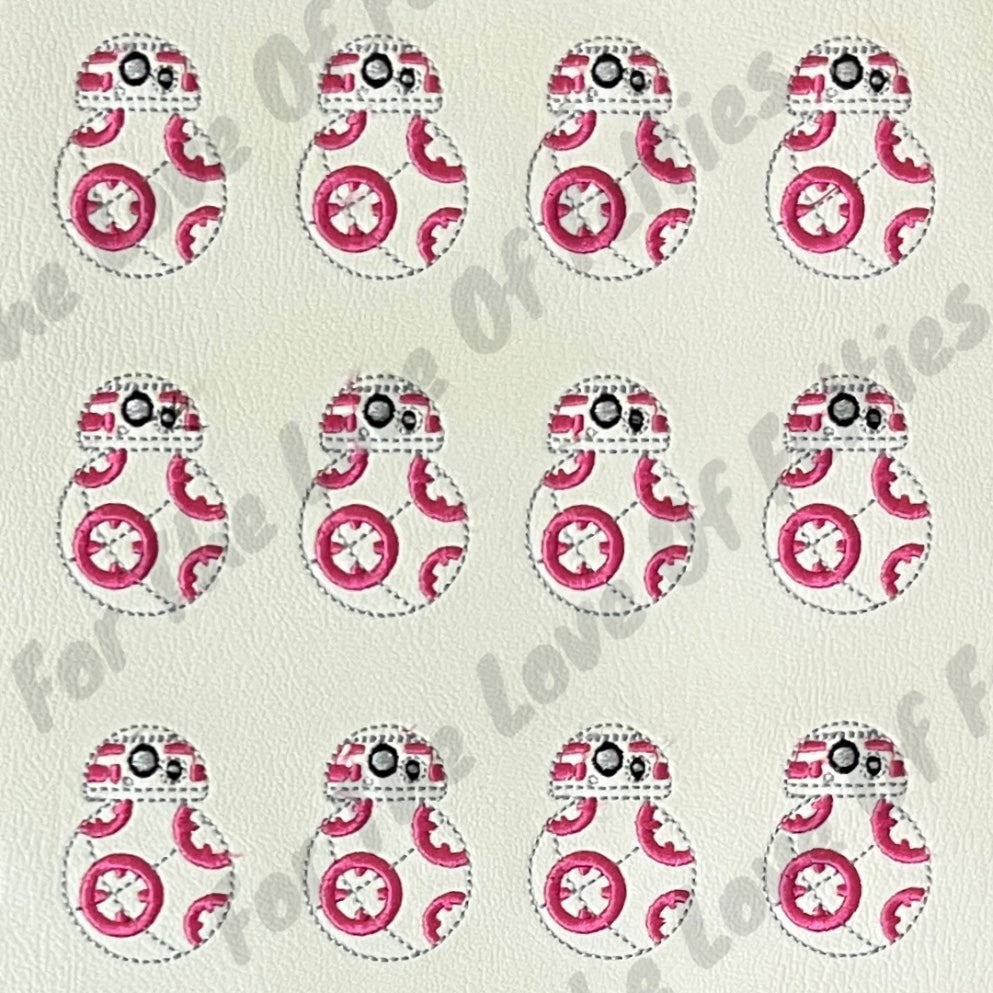 Limited Pink Round Space Robot Feltie