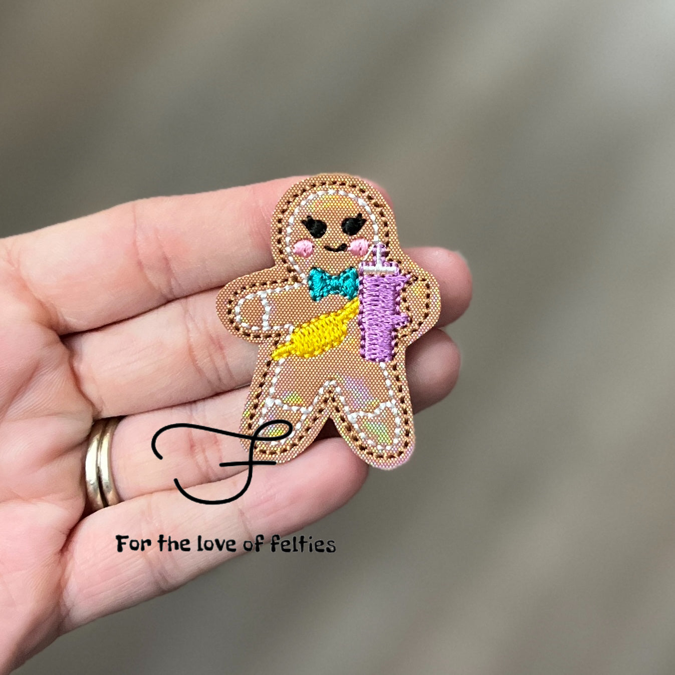 Boujie Gingerbread with Stanley Cup Feltie