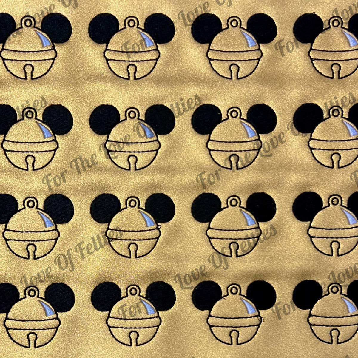 Gold Shimmer Boy Mouse Bell Feltie