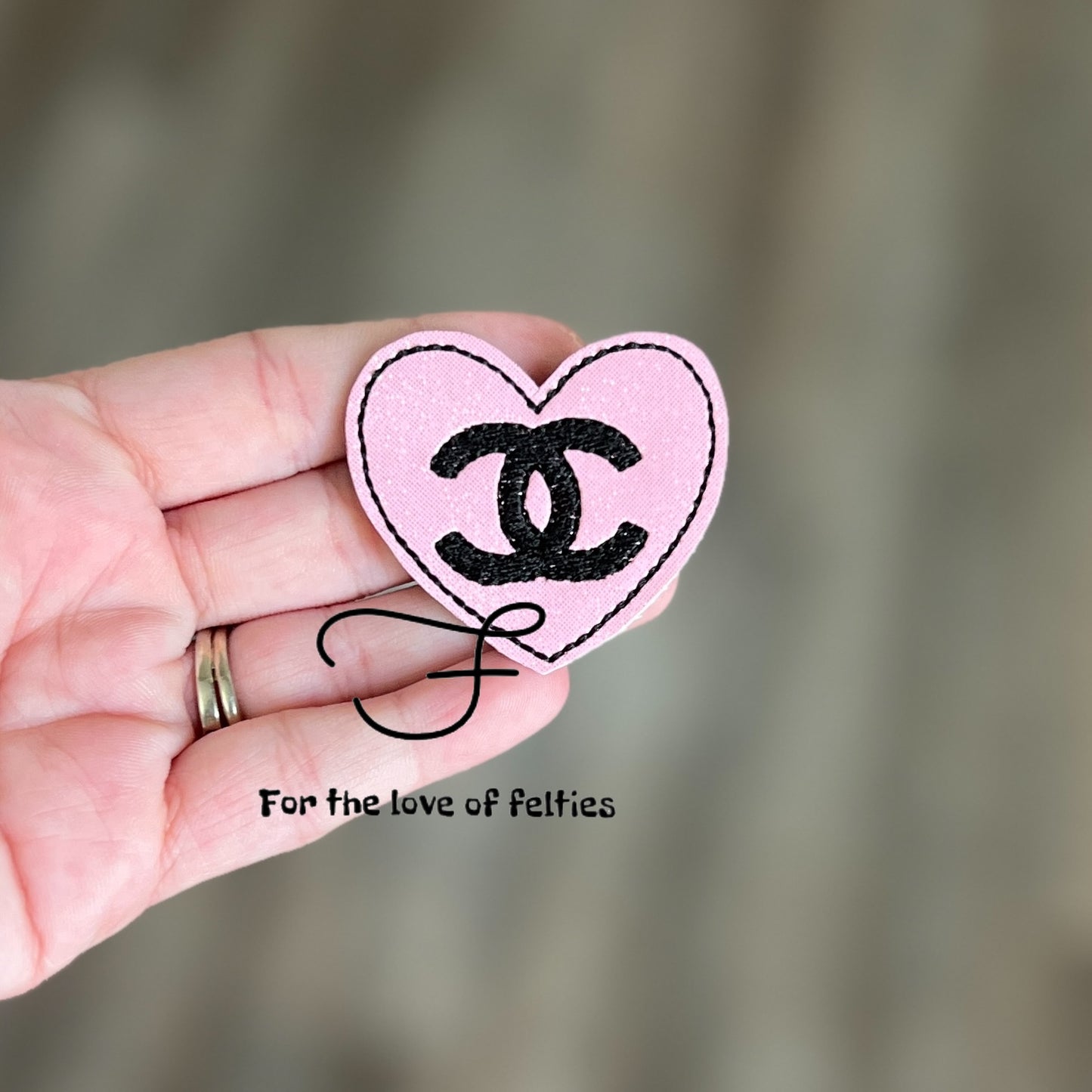 Chanel Heart Feltie