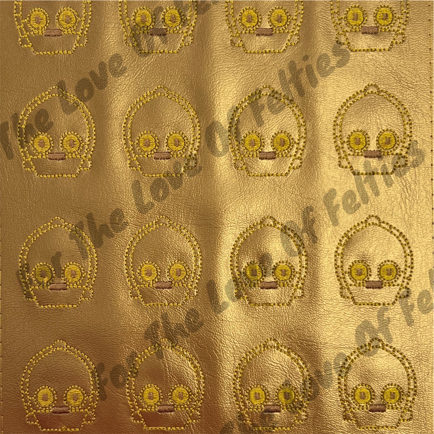 Gold Space Robot Feltie