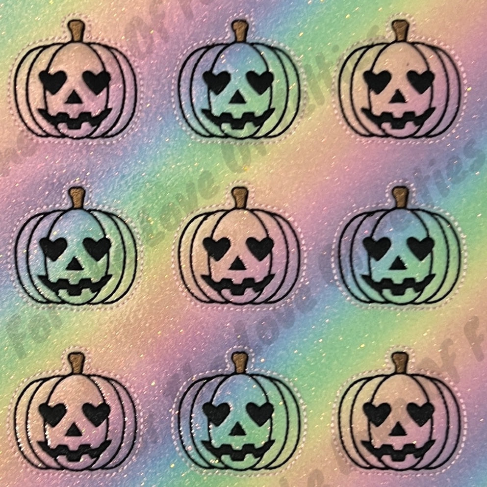Limited Rainbow Pumpkin Feltie