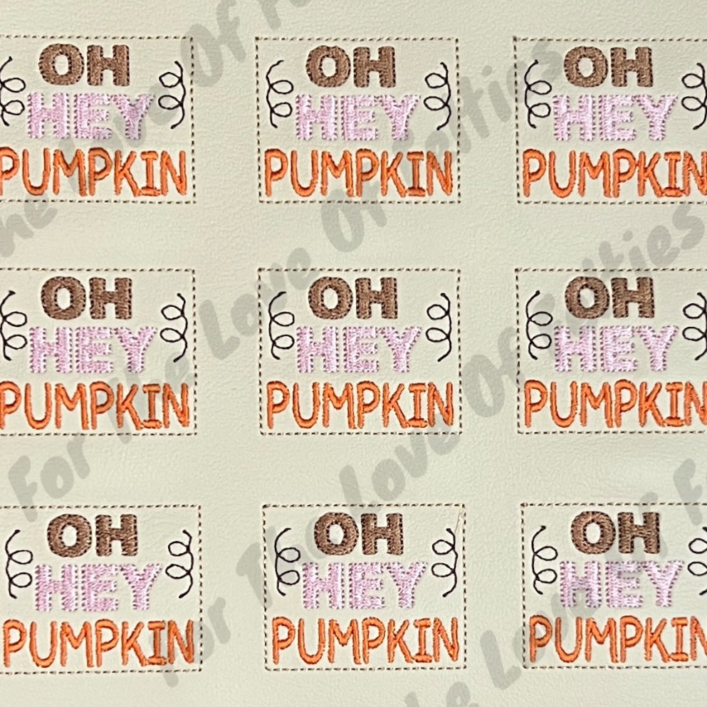 Oh Hey Pumpkin Feltie