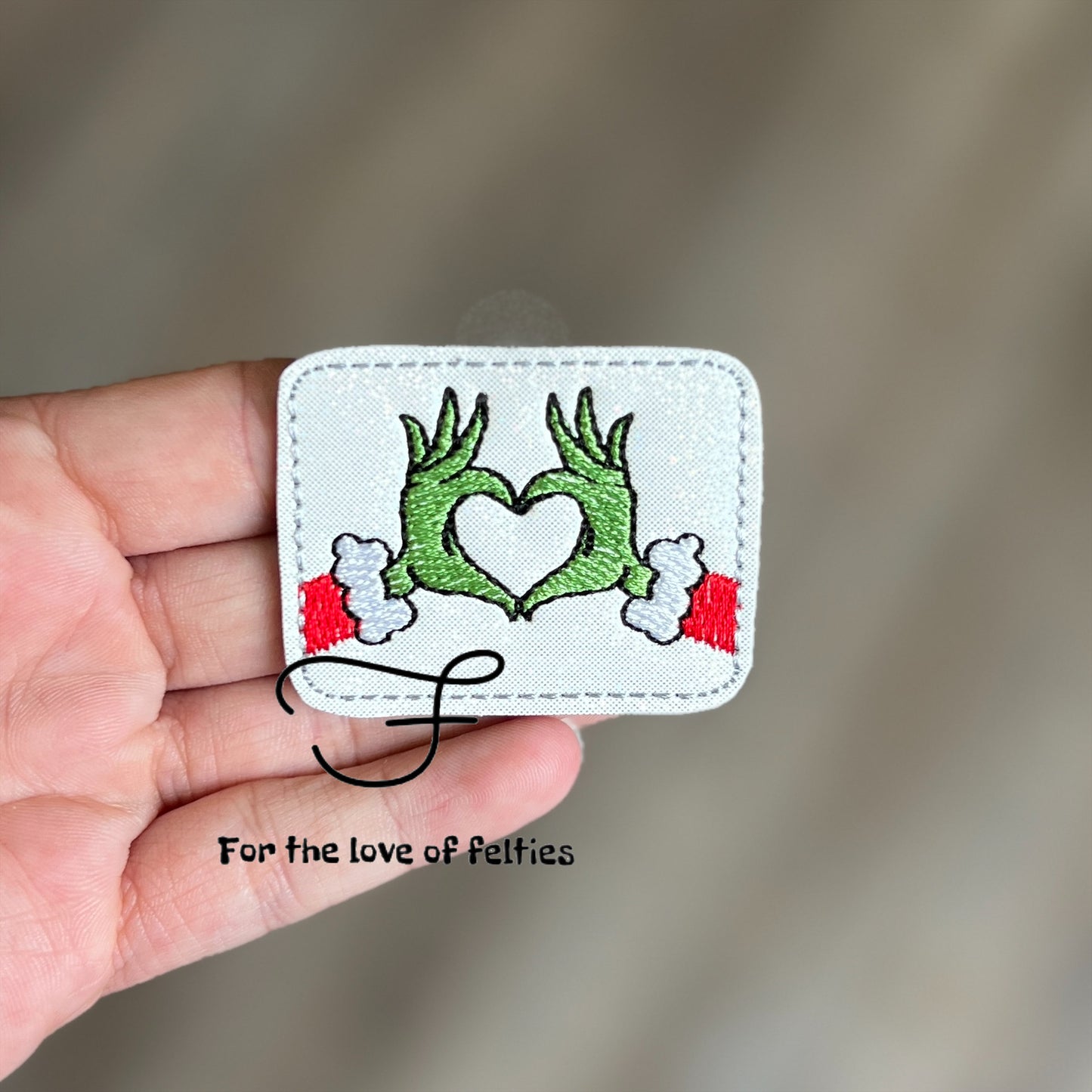 Mean One Heart Hands Feltie