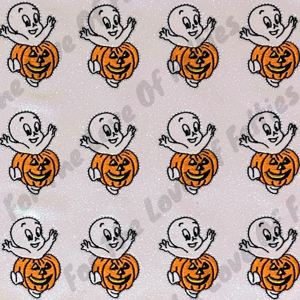 Friendly Ghost Pumpkin Feltie