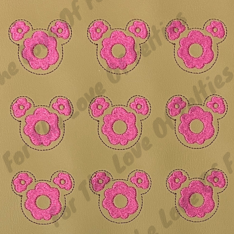 Pink Frosted Mouse Donut Feltie