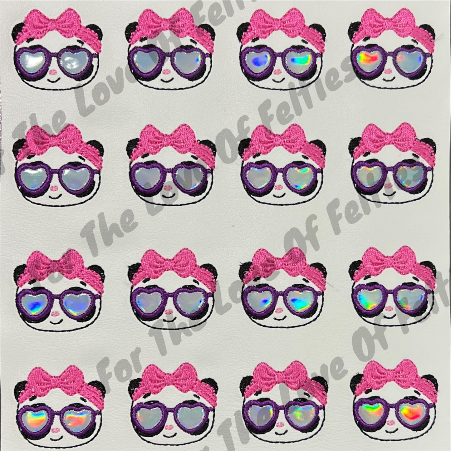 Panda With Sunglasses Feltie