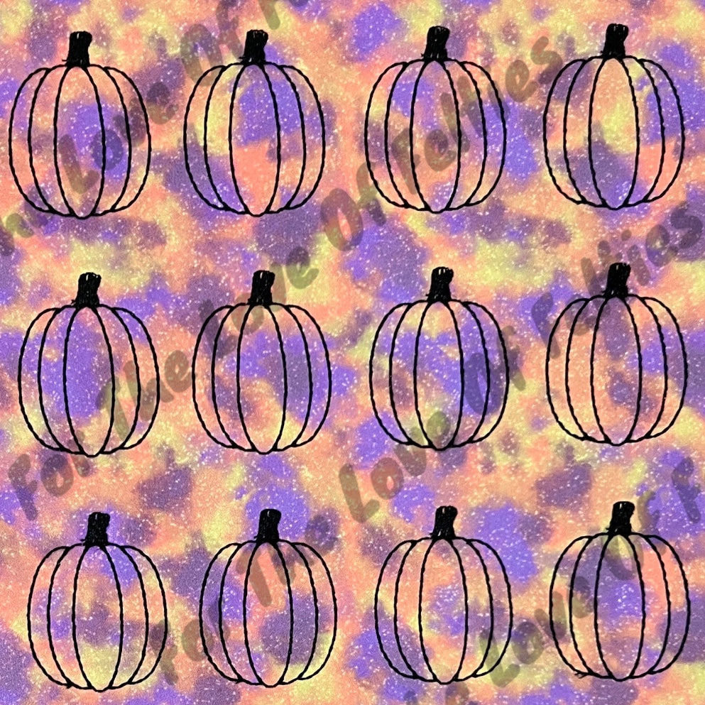 Limited Dark Multi Colored Pumpkin Feltie