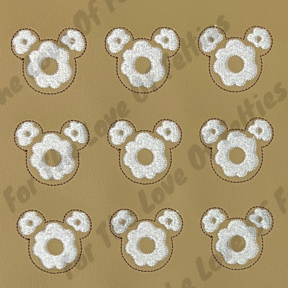 White Frosted Mouse Donut Feltie