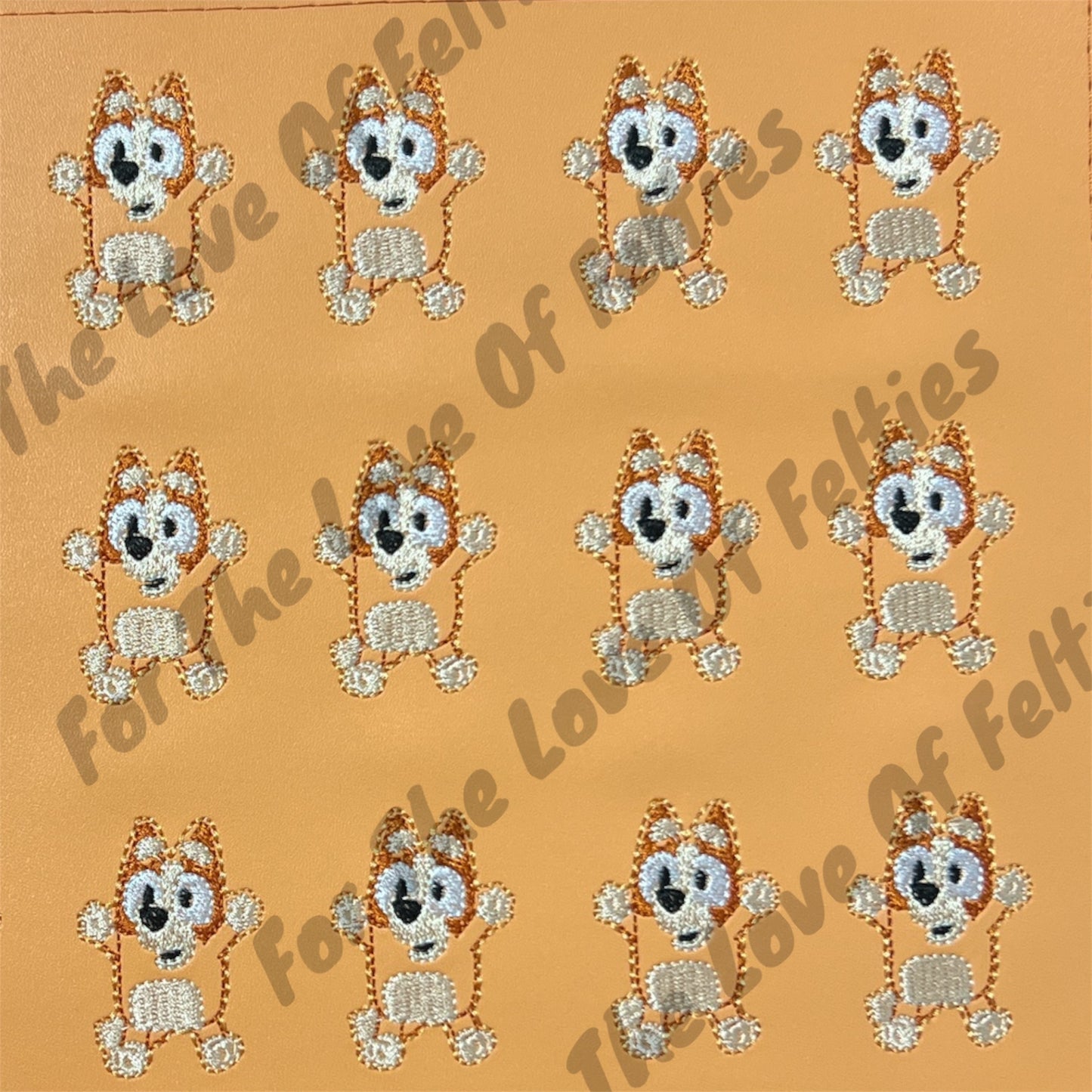 Orange Dog Full Body Feltie
