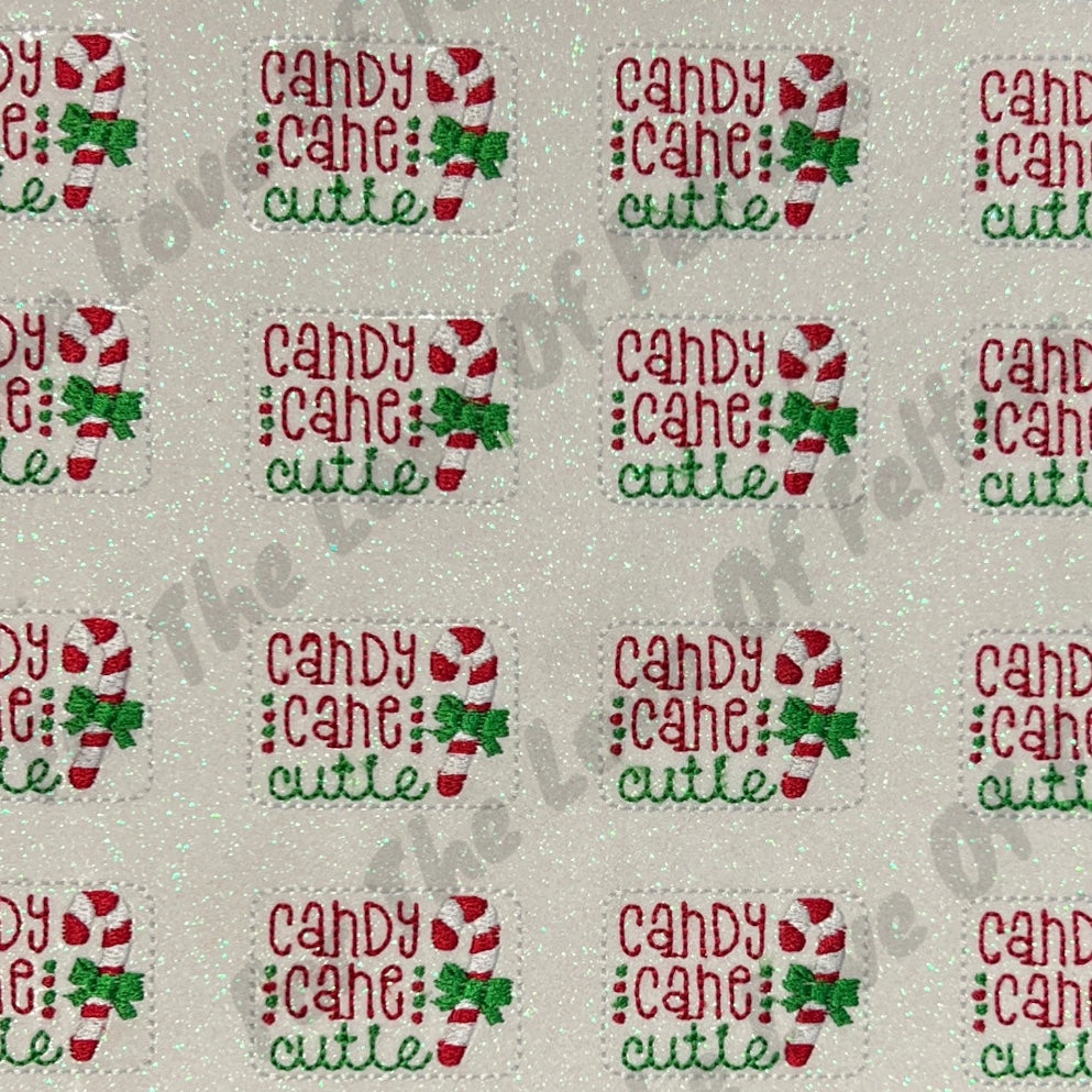 White Candy Cane Cutie Feltie