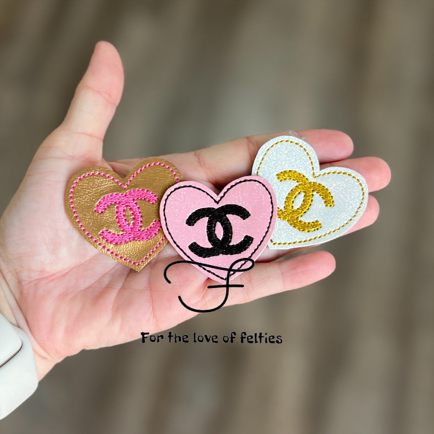 Chanel Heart Feltie