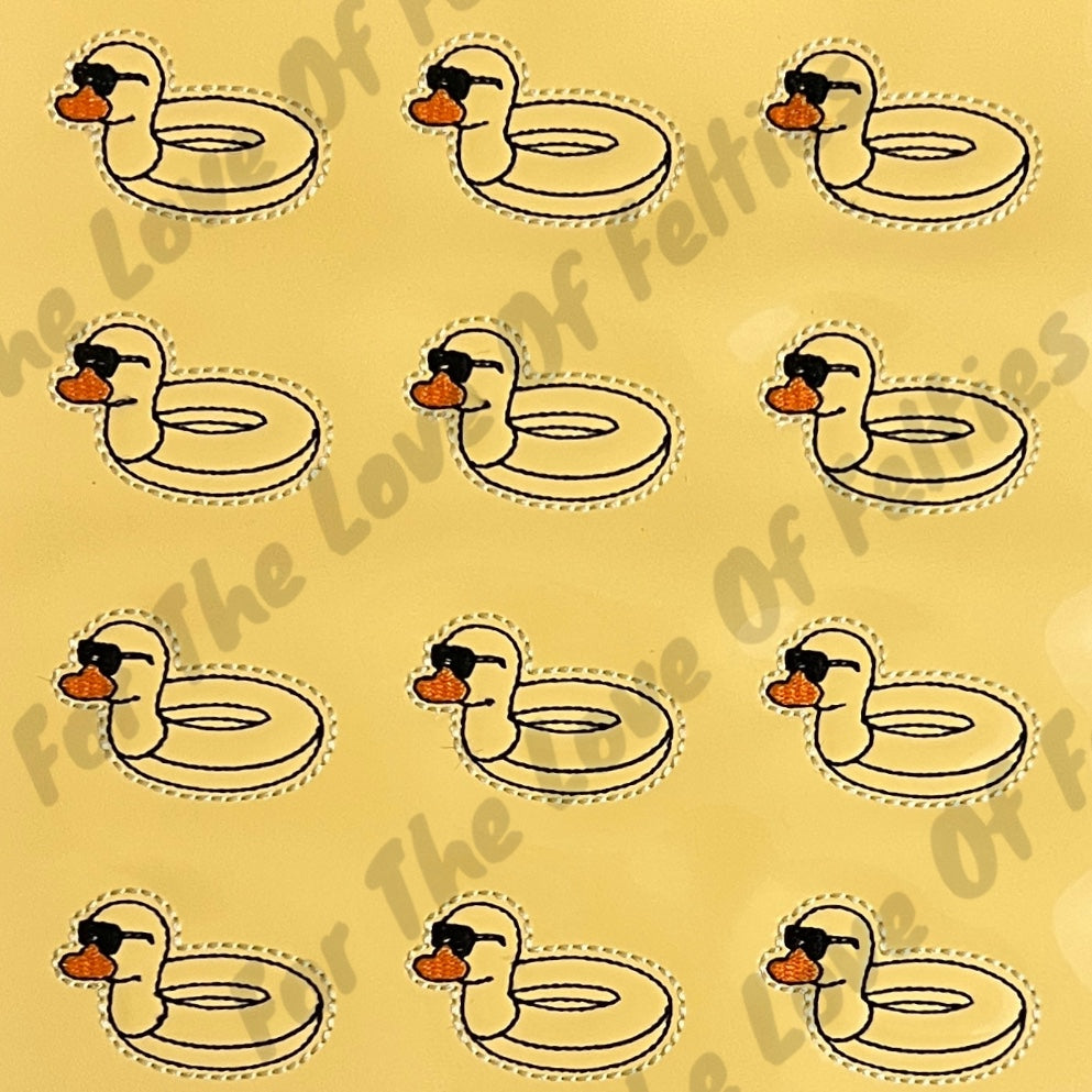 Yellow Duck Floatie Feltie