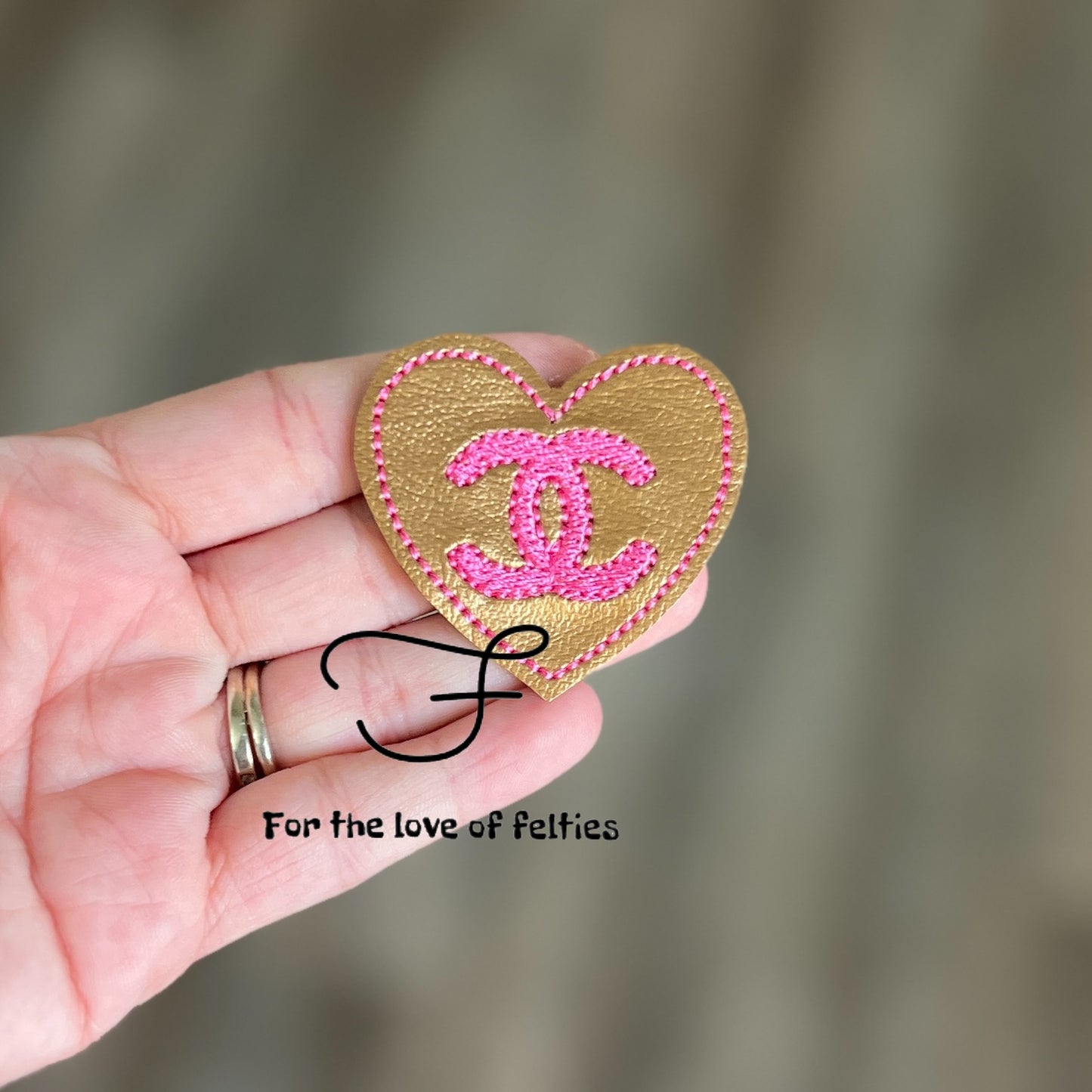 Chanel Heart Feltie