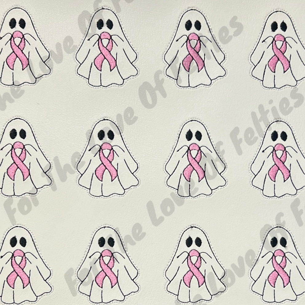 Pink Ribbon Ghost Feltie