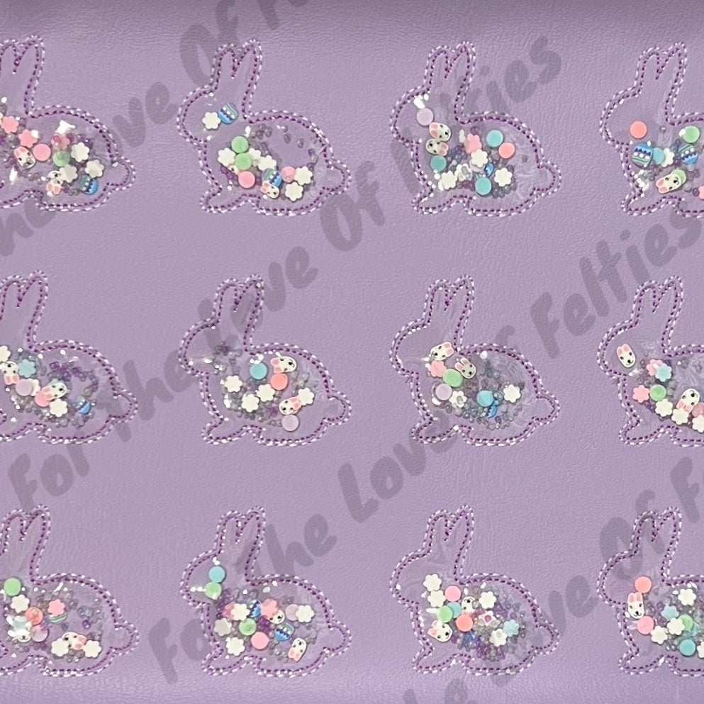 Purple Bunny Shaker Feltie