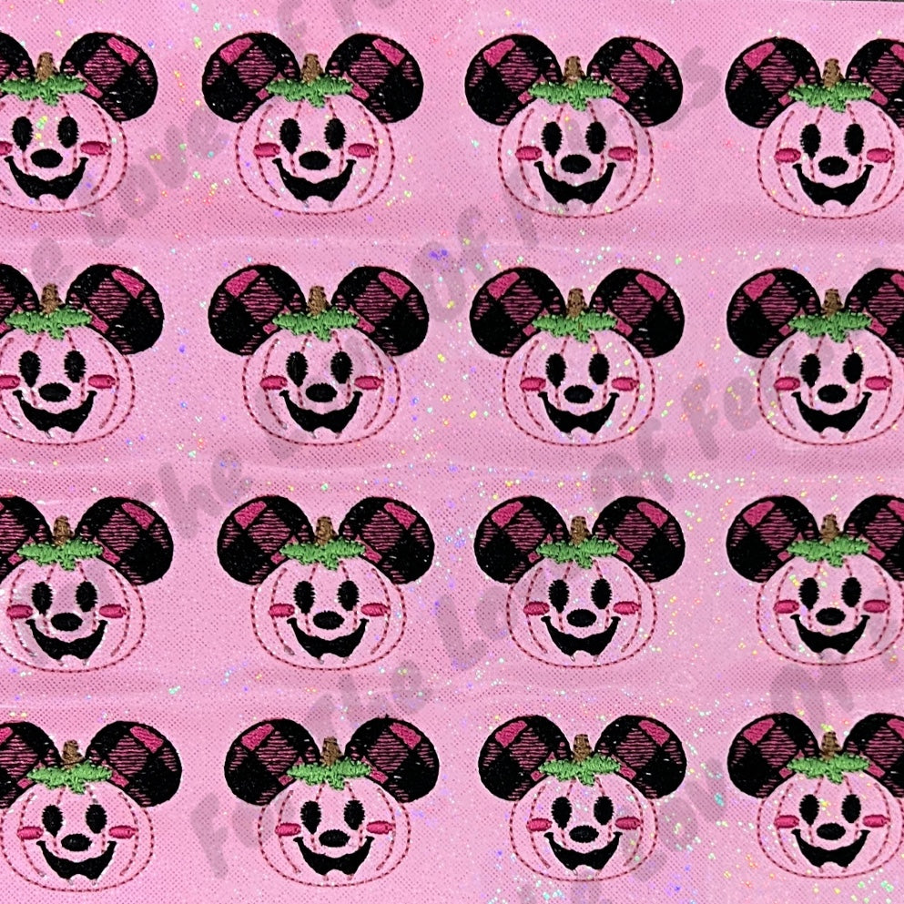 Pink Boy Mouse Pumpkin Feltie