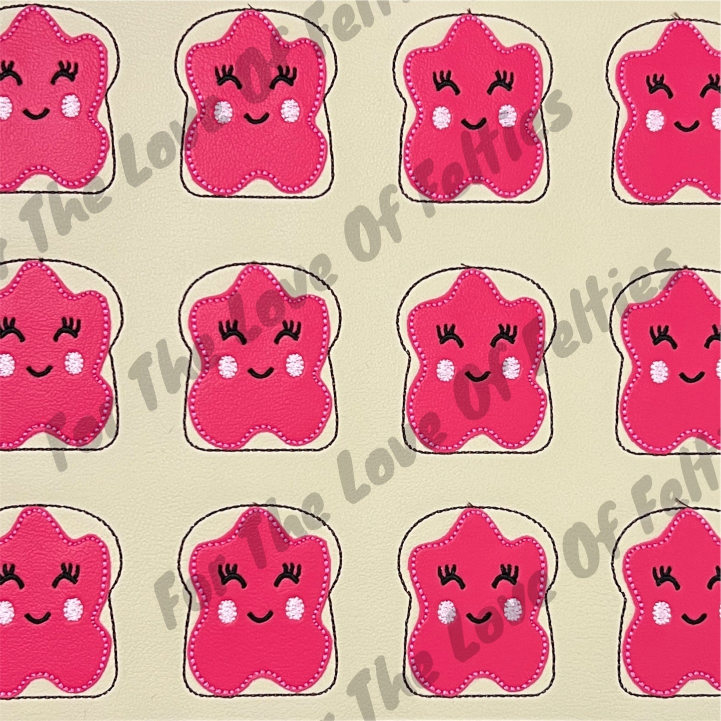 Strawberry Jelly Toast Feltie