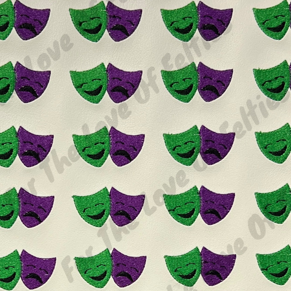 Mardi Gras Faces Feltie