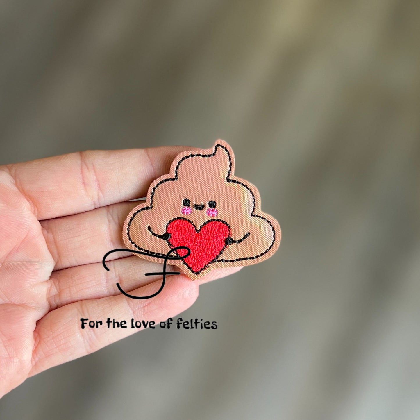 Emoji Poop Heart Feltie