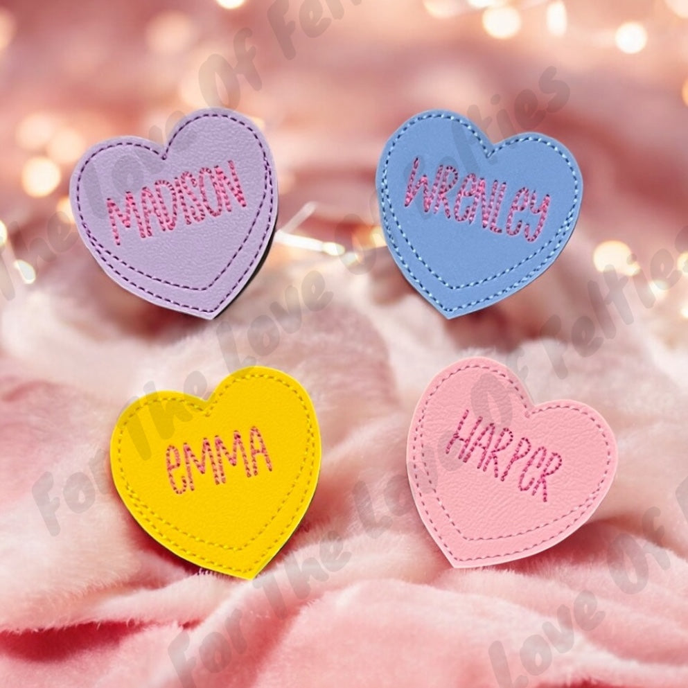 Personalized Candy Heart Feltie