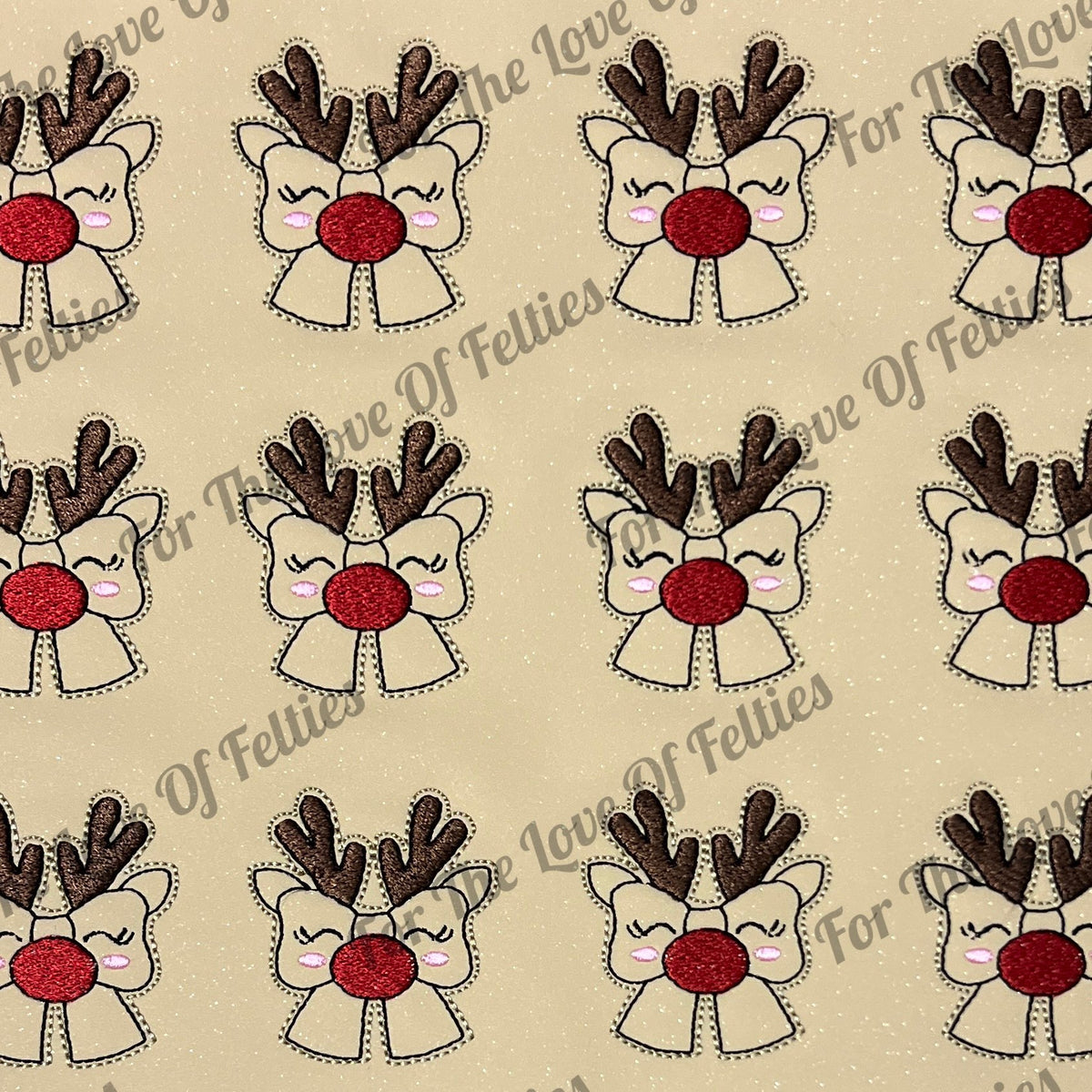 Shimmer Reindeer Bow Feltie