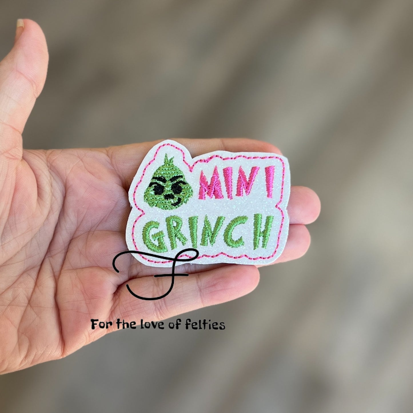 Exclusive Mama and Mini Grinch Feltie