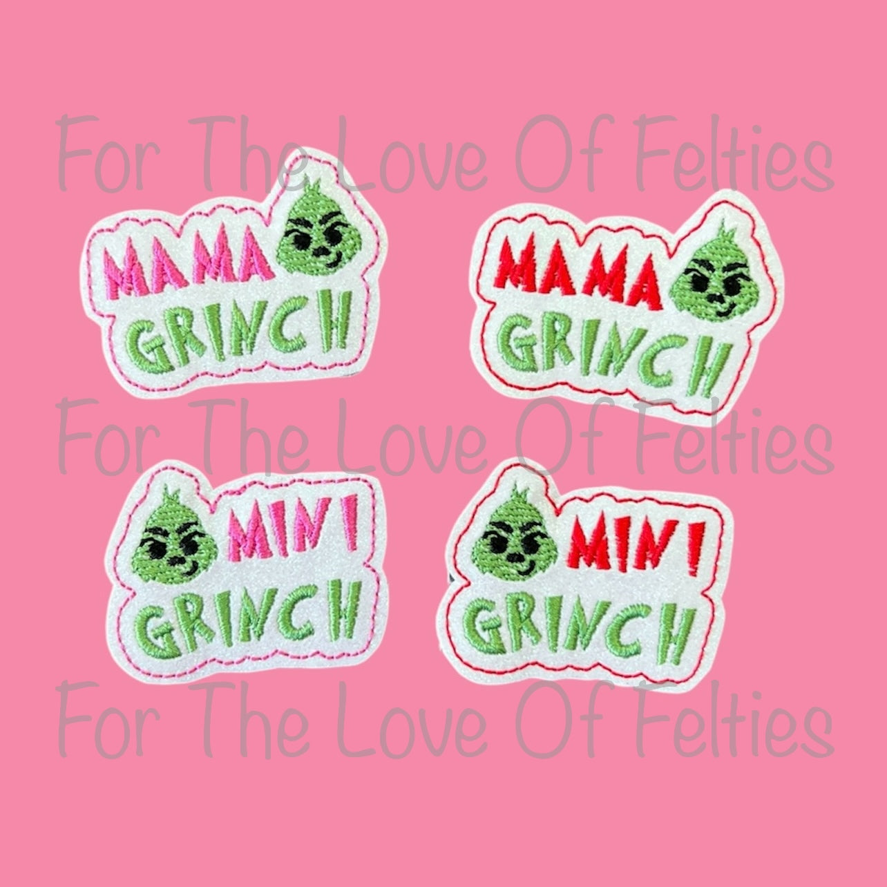 Exclusive Mama and Mini Grinch Feltie