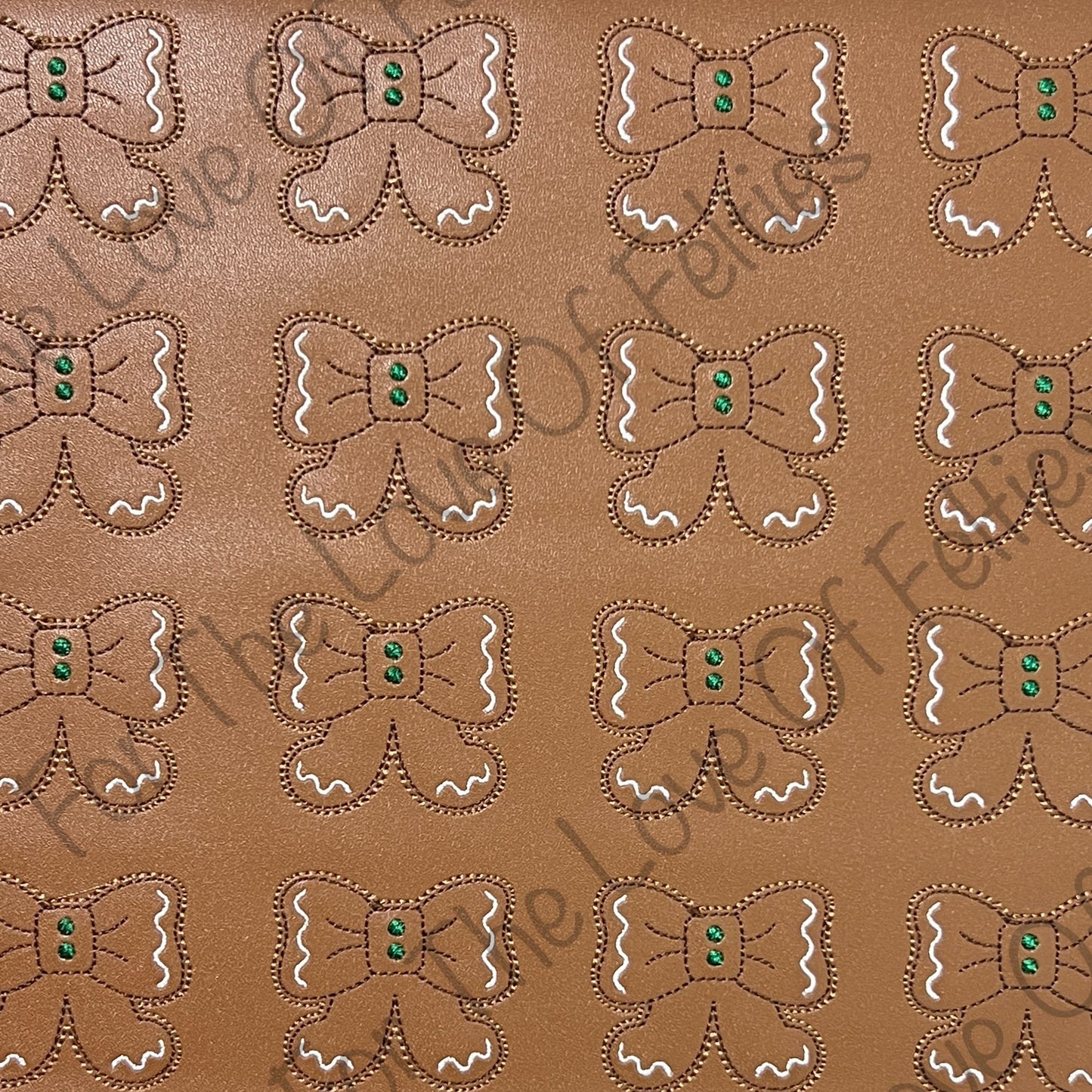 Gingerbread Bow Feltie