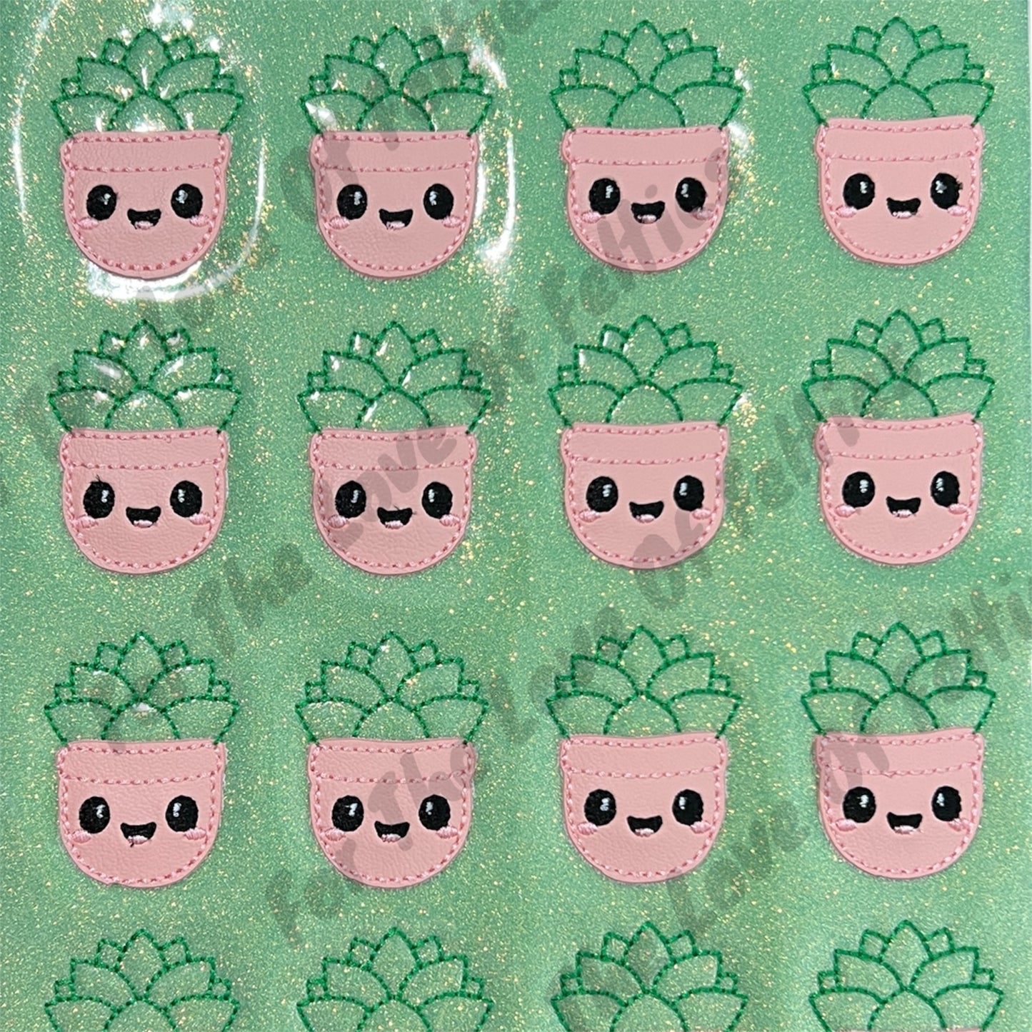 Happy Succulent Feltie