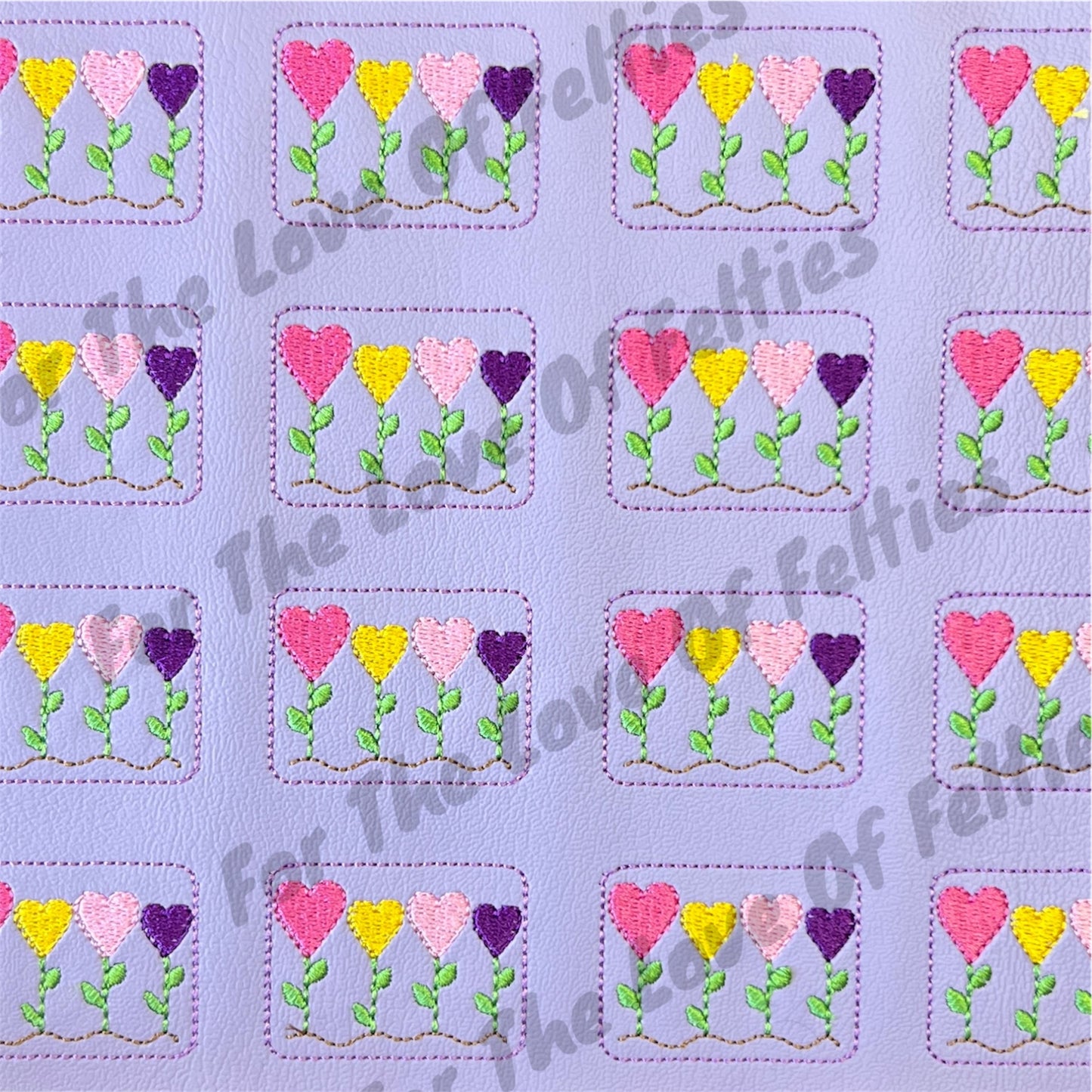 Heart Flowers Feltie