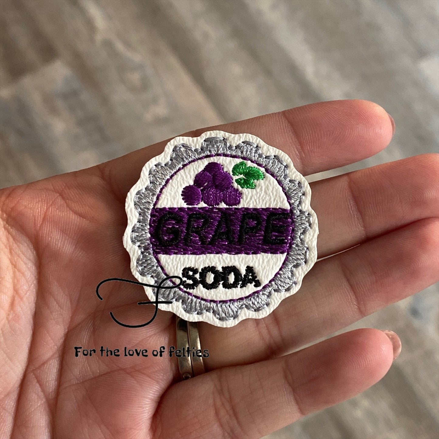 Grape Soda Bottle Cap Feltie