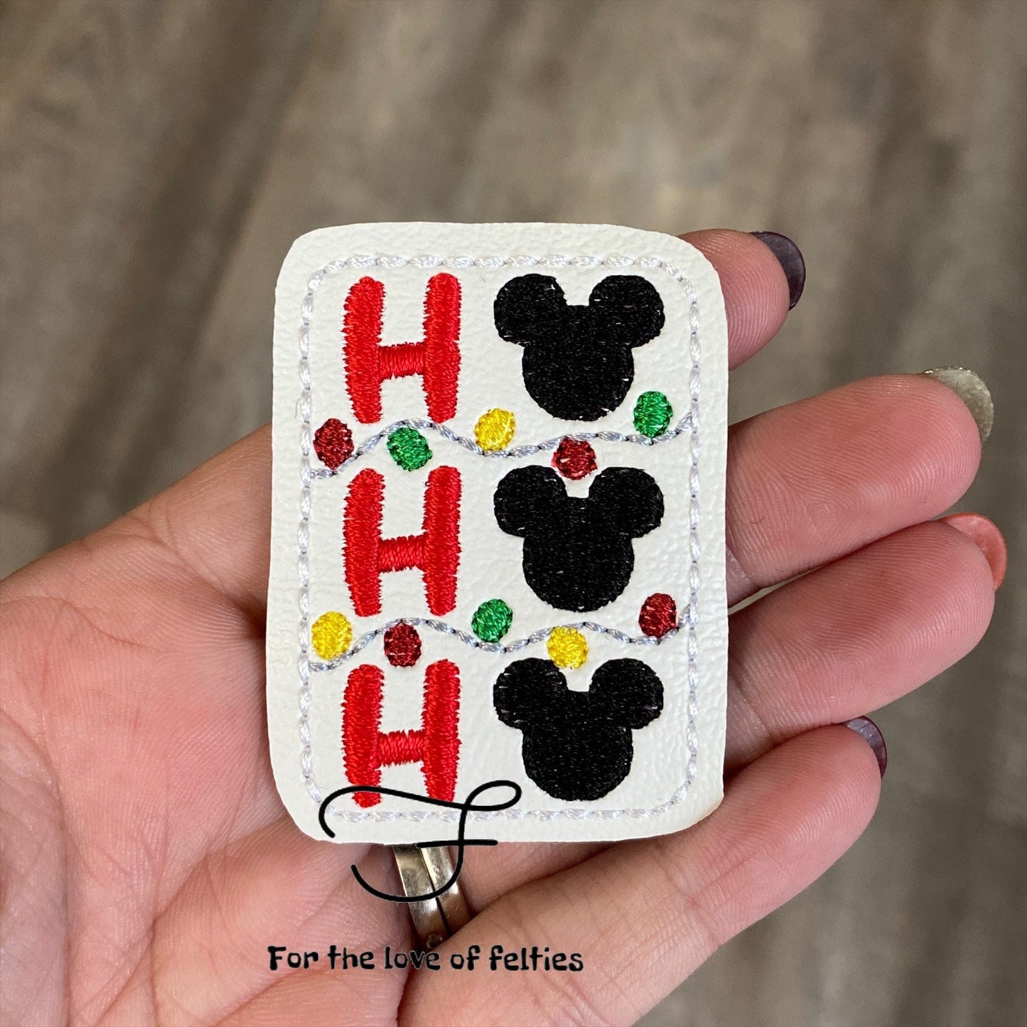 Ho Ho Ho Mouse Head Feltie