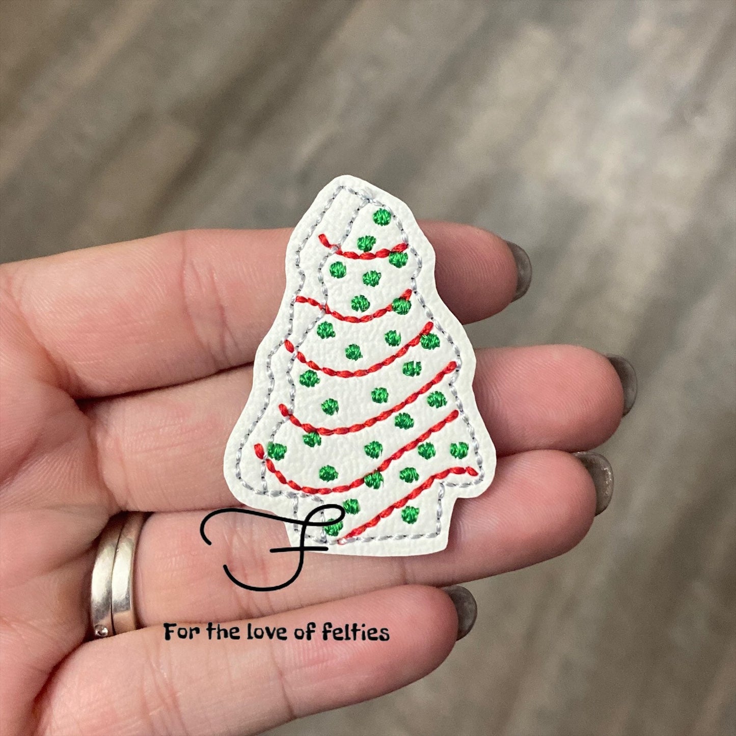 Christmas Tree Snack Cake Feltie