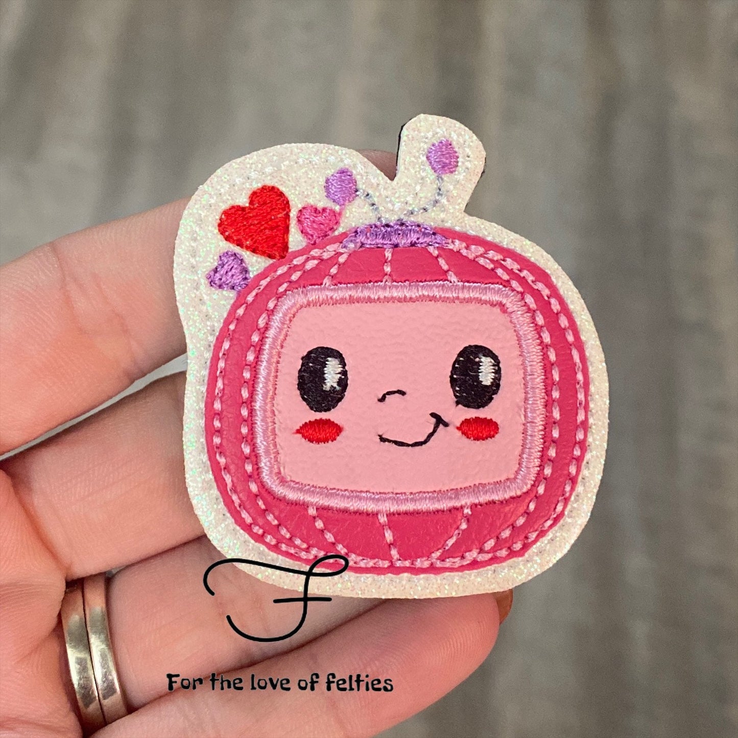 Valentine Watermelon Feltie
